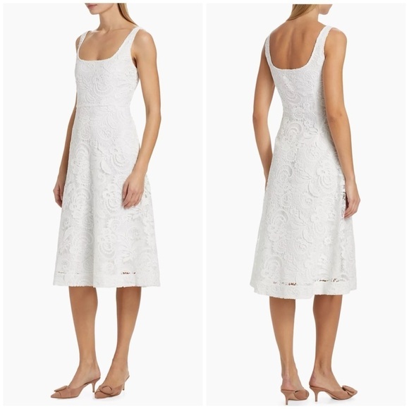 New Kobi Halperin Jacqueline Sleeveless Lace Midi Dress Bridal Wedding Sz 6 - Picture 3 of 15